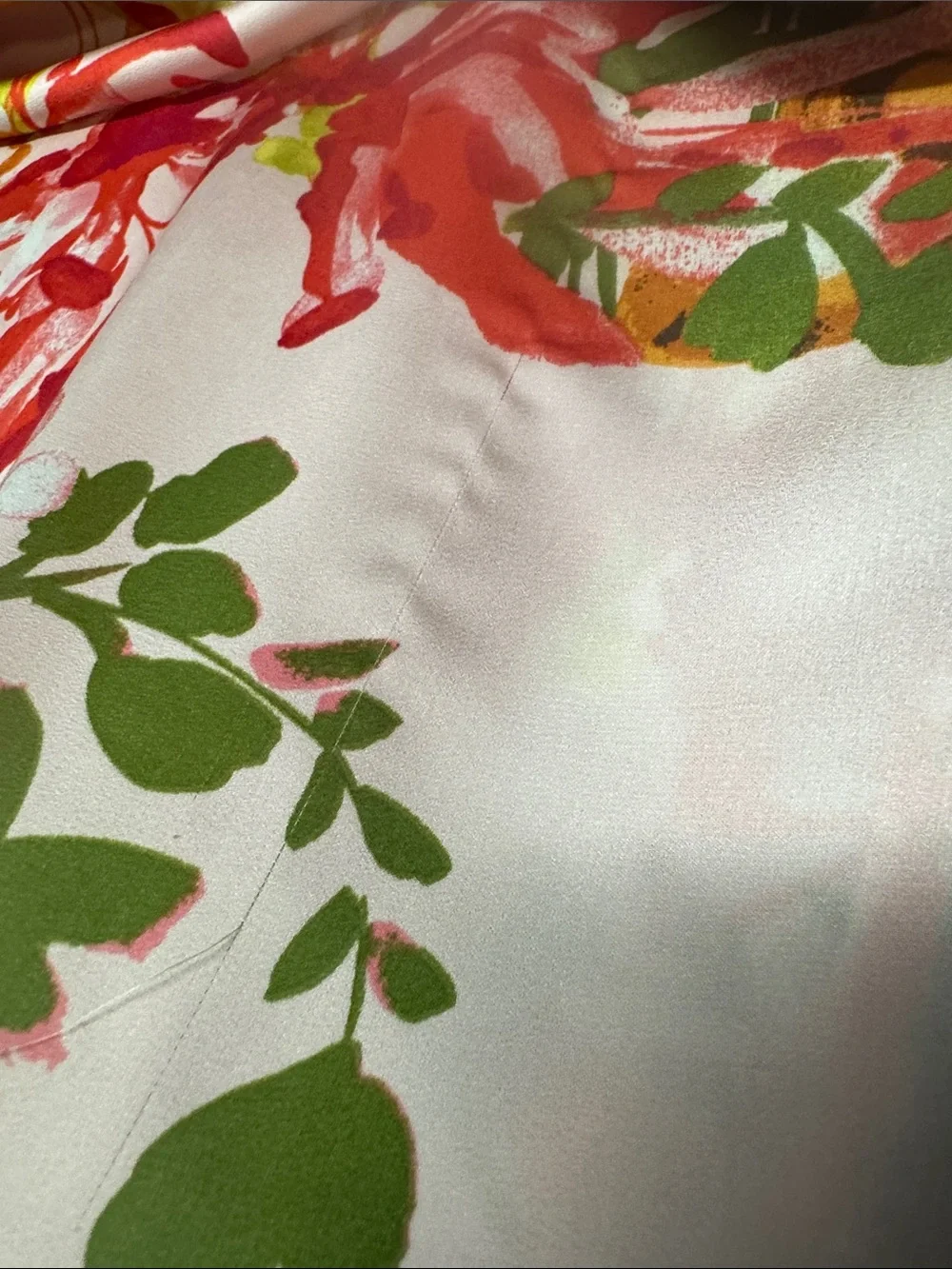 Natori Pajama Top Tiger Lily Floral Print Sz L